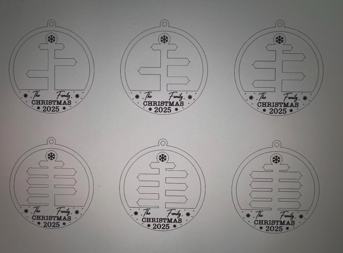 Personalized family Christmas Ornaments
