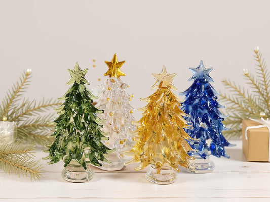 Personalized Stained Glass Christmas Tree, Handmade Illuminated Glass Christmas Trees, Unique Christmas Decoration, Christmas Keepsake