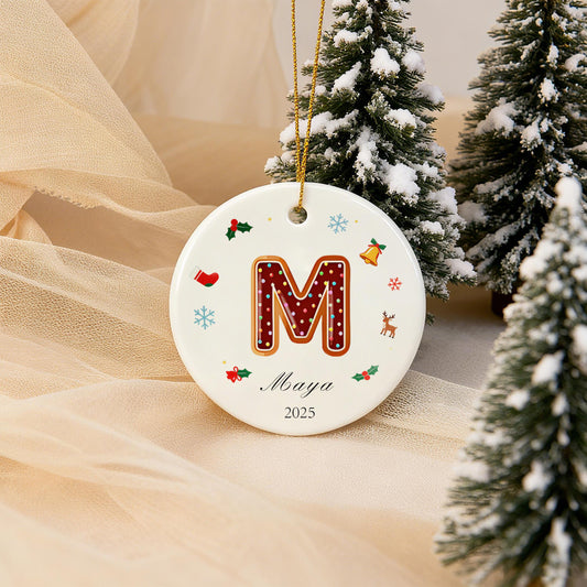 Personalized Christmas Decor, Christmas Decorations Home Decor, Family Christmas Ornament, Custom Ornament Text Color Keepsake
