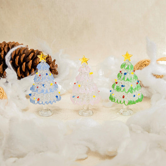 Handmade Stained Glass Christmas Tree: Miniature Holiday Decor