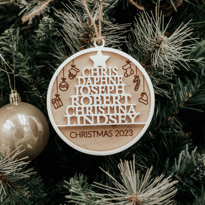 Family Christmas ornament, Christmas ornament 2024, Christmas tree ornaments, Family Christmas ornaments, Christmas ornaments handmade