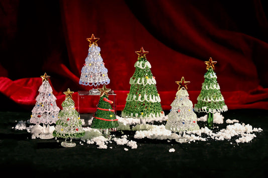 Handmade Stained Glass Christmas Tree, Tabletop Holiday Decor