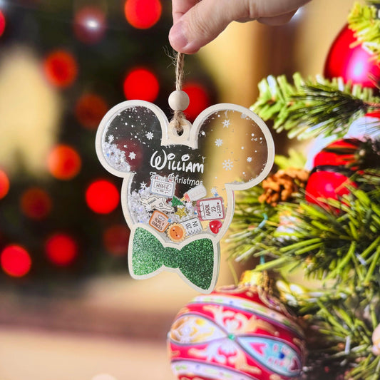 Personalized Baby's First Christmas Ornament 2025, Baby Stats Keepsake