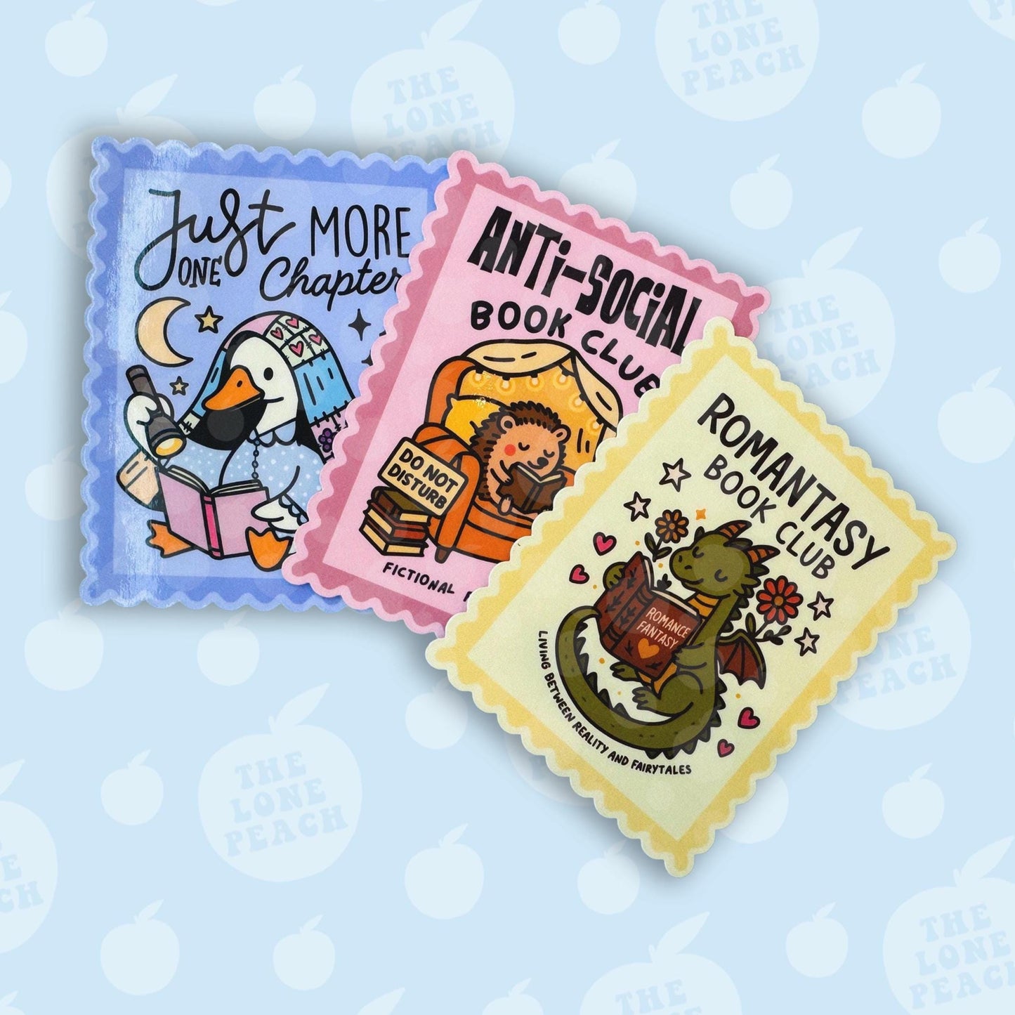 Bookish Stamp Stickers for Kindle, Colorful Playful Book Stickers