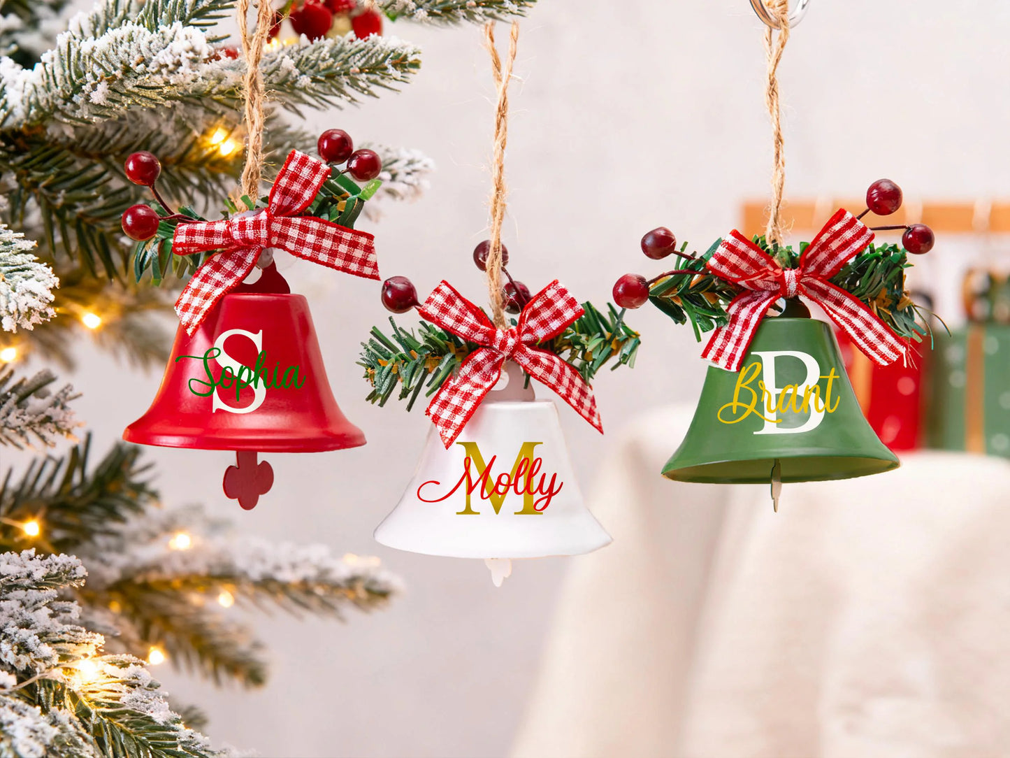 Personalized Christmas Jingle Bell, Custom Christmas Bell, Bell Ornament, Christmas Ornament, Christmas Decor, Christmas Gift, Holiday Decor