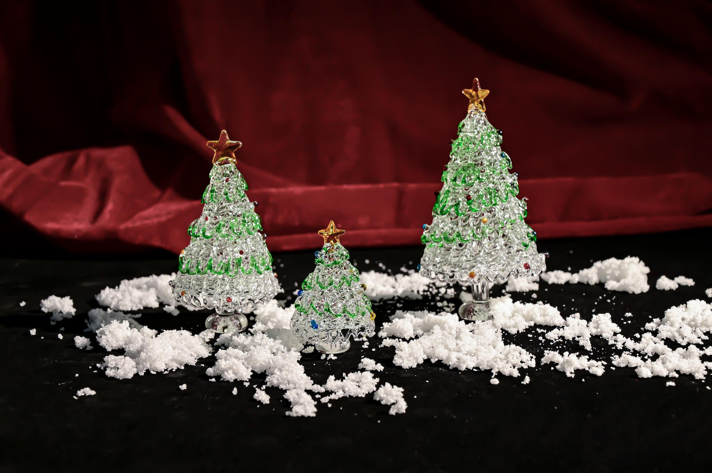 Handmade Stained Glass Christmas Tree, Miniature Holiday Decor