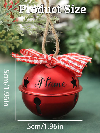 Personalized Christmas Gifts For Grandkids,Custom Christmas Bell Ornament ,Customized Name Jingle Bell Decoration,Christmas Tree，Family Pet