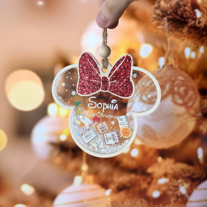 Personalized Baby's First Christmas Ornament 2025, Baby Stats Keepsake
