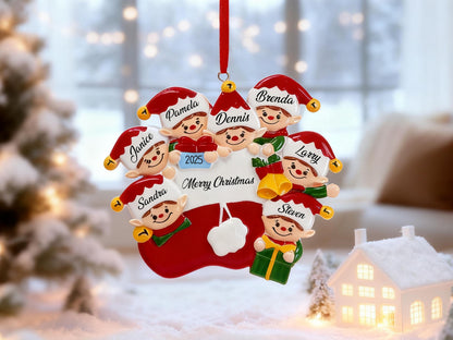 Personalized 2025 Family Ornament, Custom Resin Christmas Ornament, Personalized Family Christmas Decor, Custom Christmas gift,Holiday decor