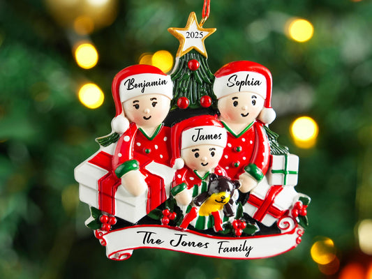 Personalized Resin Family Ornament,Gingerbread Family Ornament 2025,Family Xmas Ornament,Xmas Decor,Gingerbread Family of 2,3,4,5,6 Ornament