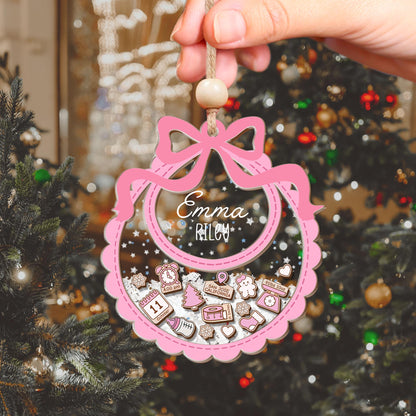 Baby's First Christmas Ornament, Personalized Baby 1st Christmas Ornament, Custom New Baby Gift, 4D Shake Babies Ornament, Baby Shower