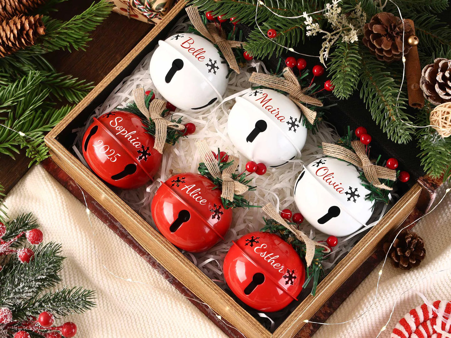 Personalized Christmas Tree Ornament, Custom 2025 Jingle Bell, Christmas Family Ornaments, Holiday Decor Gifts