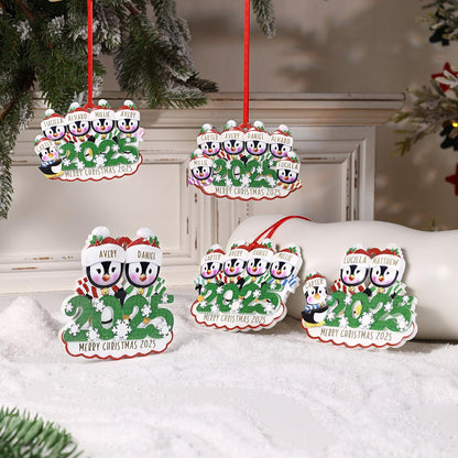 Custom Christmas Tree Ornament 2025, Personalized Family Names 2-6, Resin Christmas Tree Decor, Holiday Keepsake Gift,Christmas 2025