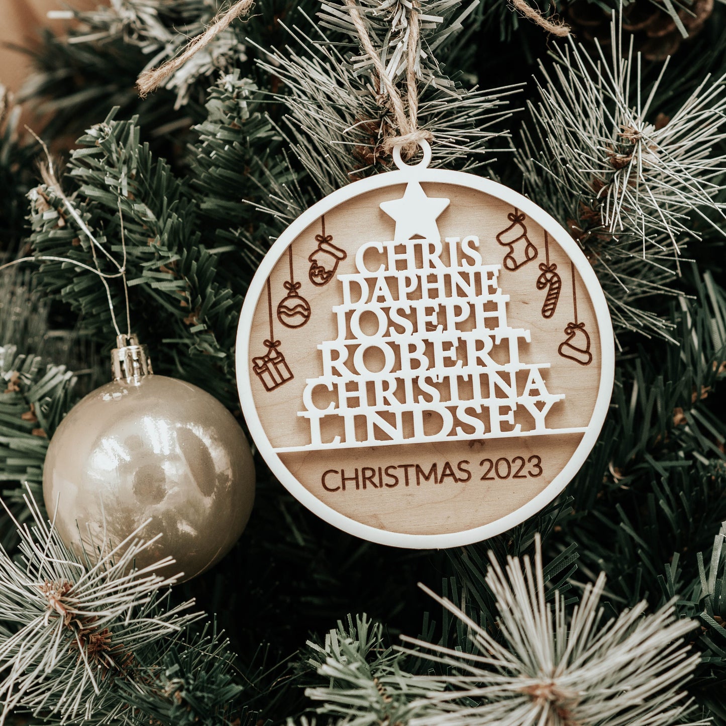 Family Christmas ornament, Christmas ornament 2024, Christmas tree ornaments, Family Christmas ornaments, Christmas ornaments handmade