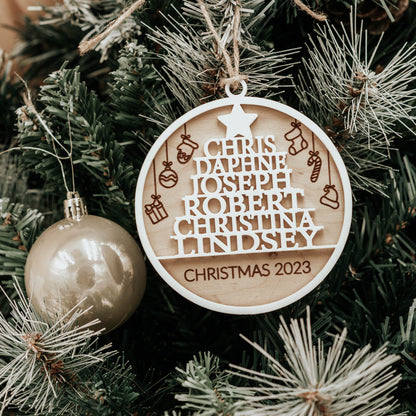 Family Christmas ornament, Christmas ornament 2024, Christmas tree ornaments, Family Christmas ornaments, Christmas ornaments handmade