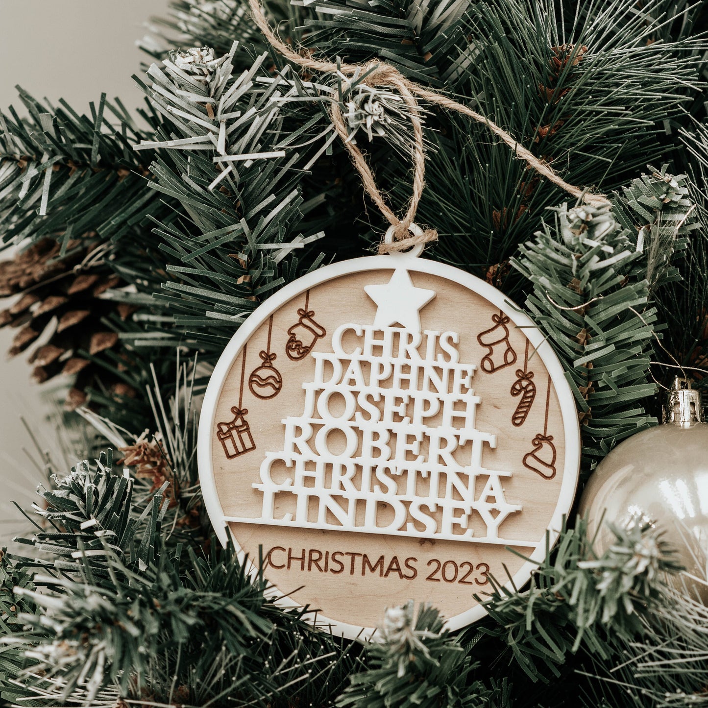 Family Christmas ornament, Christmas ornament 2024, Christmas tree ornaments, Family Christmas ornaments, Christmas ornaments handmade