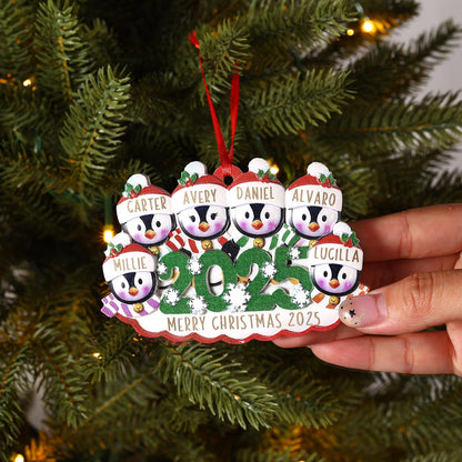 Custom Christmas Tree Ornament 2025, Personalized Family Names 2-6, Resin Christmas Tree Decor, Holiday Keepsake Gift,Christmas 2025
