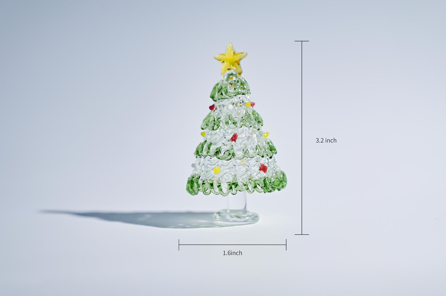 Sapin de Noël en vitrail fait à la main, décoration de table de fête