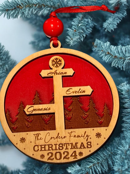 Personalized family Christmas Ornaments