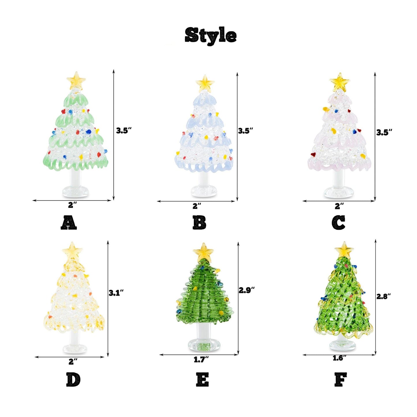 Árbol de Navidad artesanal de vidrieras: decoración navideña en miniatura