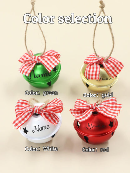 Personalized Christmas Gifts For Grandkids,Custom Christmas Bell Ornament ,Customized Name Jingle Bell Decoration,Christmas Tree，Family Pet