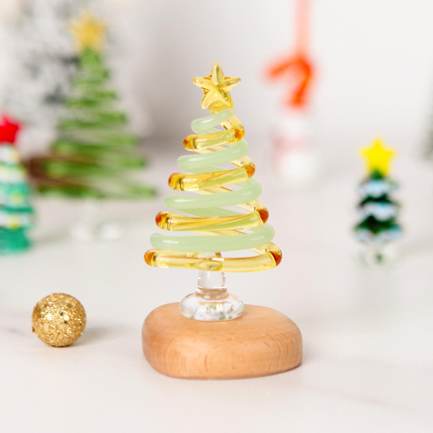 Handmade Stained 2D Flat Glass Christmas Tree–Mini Christmas Tree,Unique Holiday Decor,Christmas Lamp,Personalized Christmas Gift for Kids