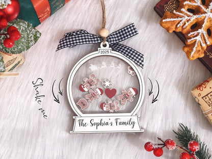 Personalized 2025 Family Gingerbread Ornament, 4D Shaker Xmas Decor