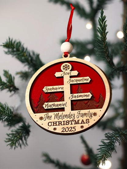 Personalized family Christmas Ornaments