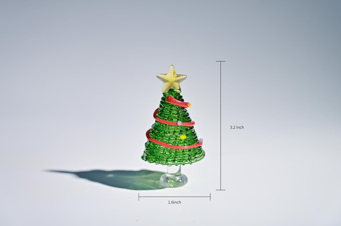 Sapin de Noël en vitrail fait à la main, décoration de table de fête