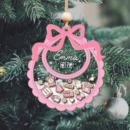 Baby's First Christmas Ornament, Personalized Baby 1st Christmas Ornament, Custom New Baby Gift, 4D Shake Babies Ornament, Baby Shower