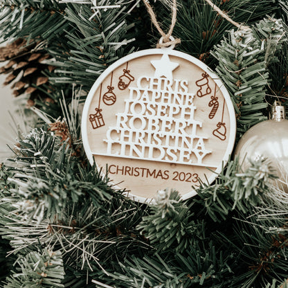 Family Christmas ornament, Christmas ornament 2024, Christmas tree ornaments, Family Christmas ornaments, Christmas ornaments handmade