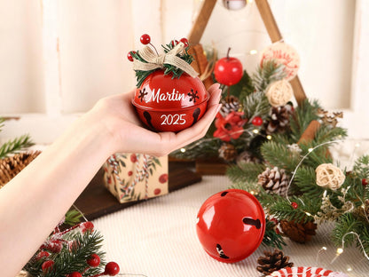 Personalized Christmas Tree Ornament, Custom 2025 Jingle Bell, Christmas Family Ornaments, Holiday Decor Gifts