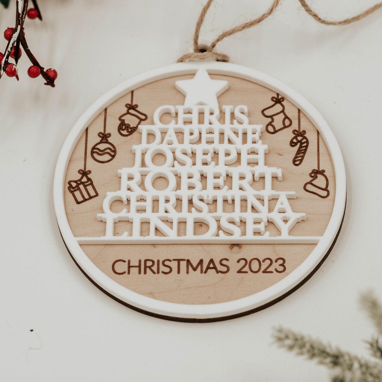 Family Christmas ornament, Christmas ornament 2024, Christmas tree ornaments, Family Christmas ornaments, Christmas ornaments handmade
