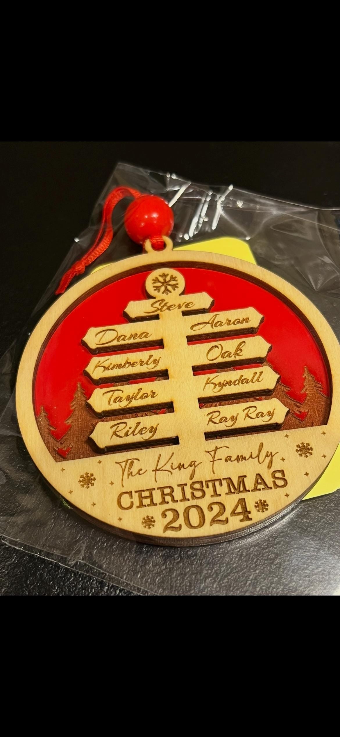 Personalized family Christmas Ornaments