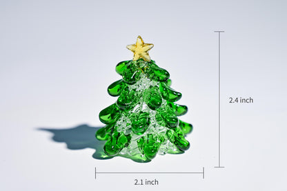Gift for Mom, Handmade Stained Glass Christmas Tree, Miniature Tabletop Decor, Mother's Day Gift