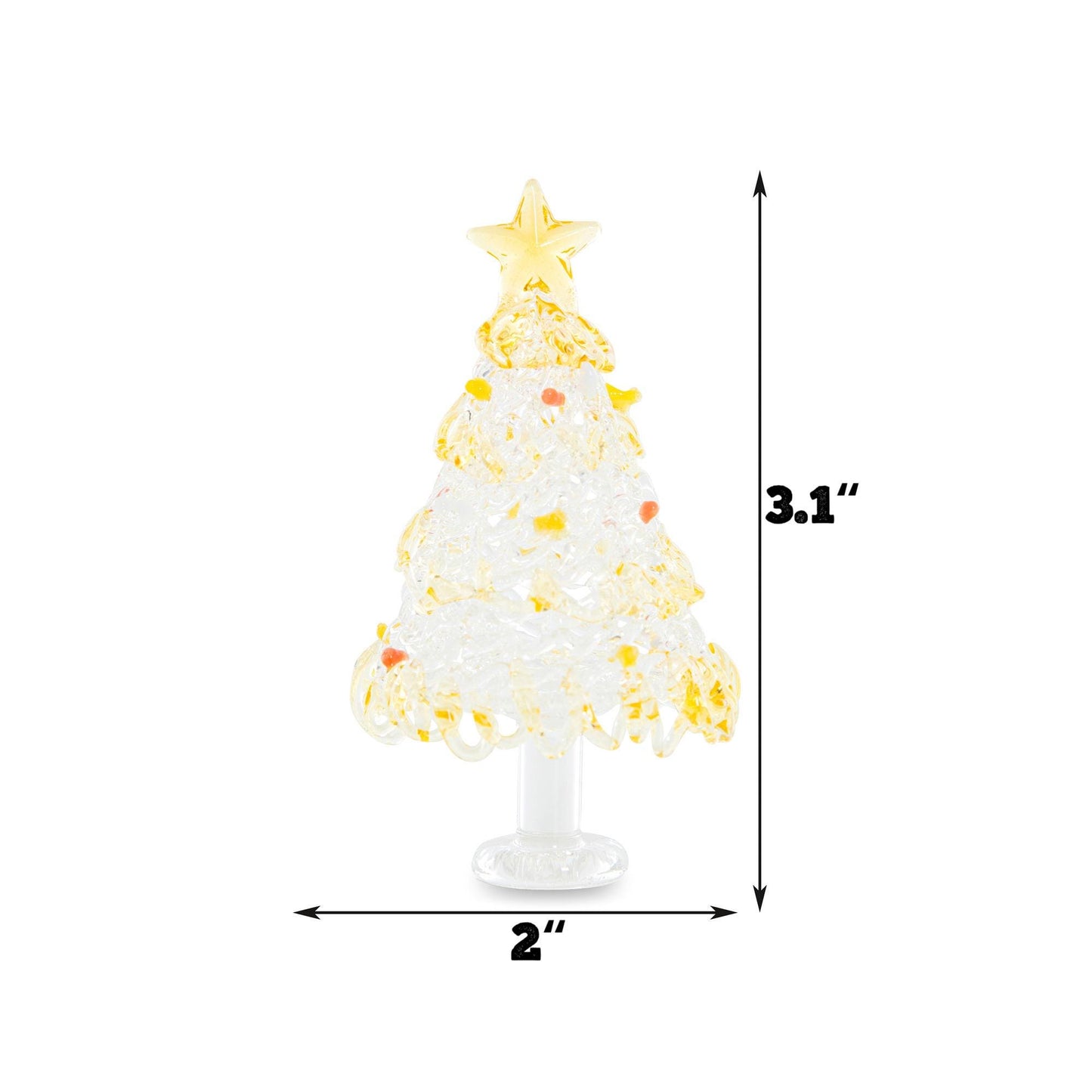Árbol de Navidad artesanal de vidrieras: decoración navideña en miniatura