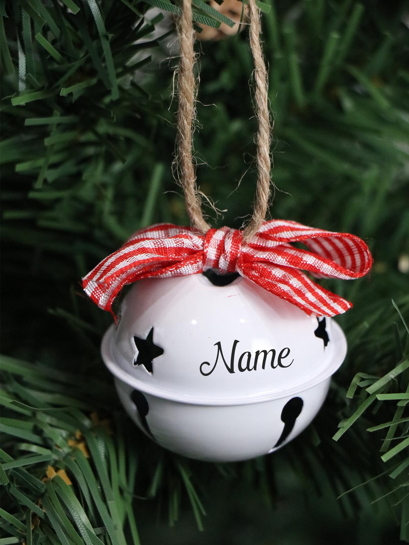 Personalized Christmas Gifts For Grandkids,Custom Christmas Bell Ornament ,Customized Name Jingle Bell Decoration,Christmas Tree，Family Pet
