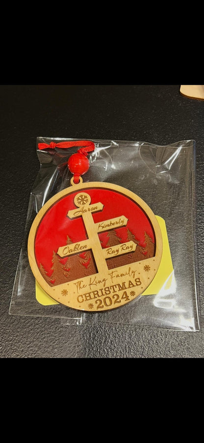 Personalized family Christmas Ornaments