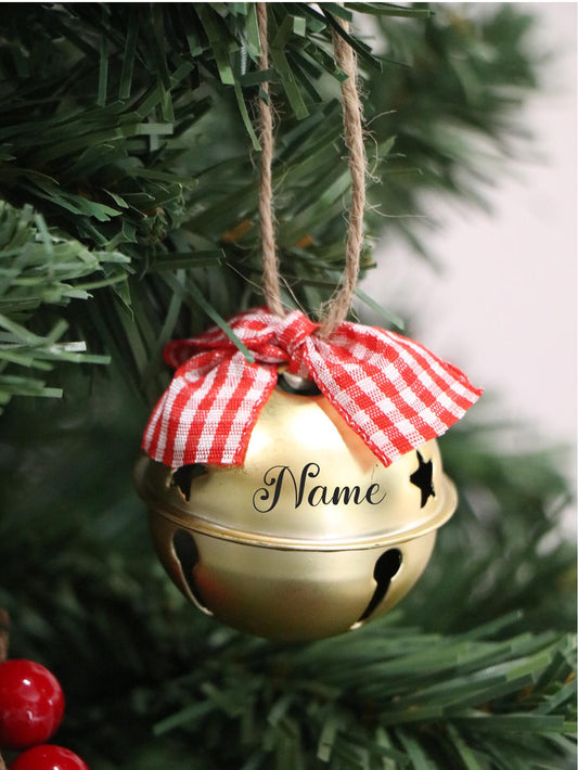 Personalized Christmas Gifts For Grandkids,Custom Christmas Bell Ornament ,Customized Name Jingle Bell Decoration,Christmas Tree，Family Pet