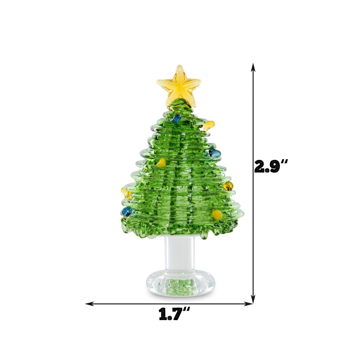 Árbol de Navidad artesanal de vidrieras: decoración navideña en miniatura