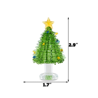 Árbol de Navidad artesanal de vidrieras: decoración navideña en miniatura