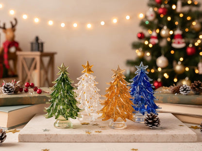 Handmade Stained Glass Christmas Tree,Illuminated Glass Trees,Home Decor, Personalized Gift for her,