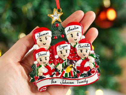 Personalized Resin Family Ornament,Gingerbread Family Ornament 2025,Family Xmas Ornament,Xmas Decor,Gingerbread Family of 2,3,4,5,6 Ornament