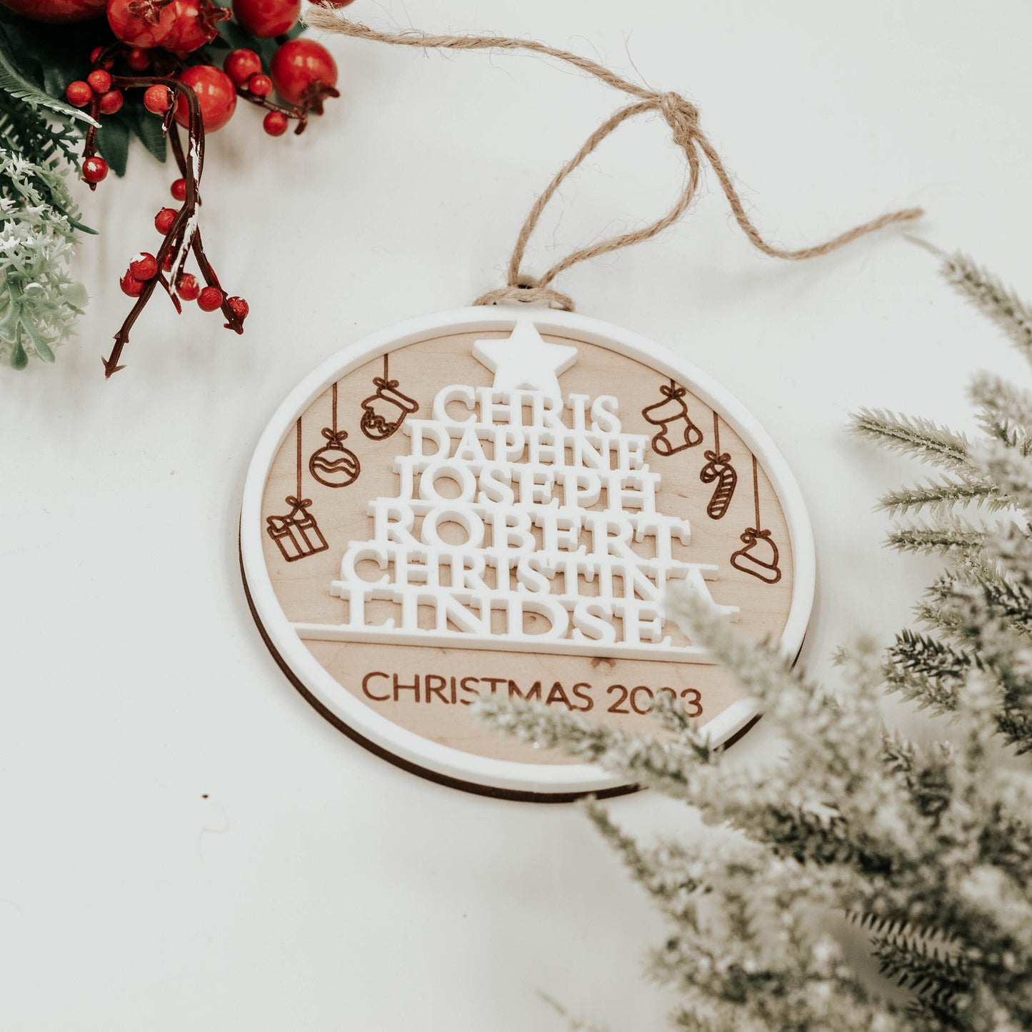Family Christmas ornament, Christmas ornament 2024, Christmas tree ornaments, Family Christmas ornaments, Christmas ornaments handmade