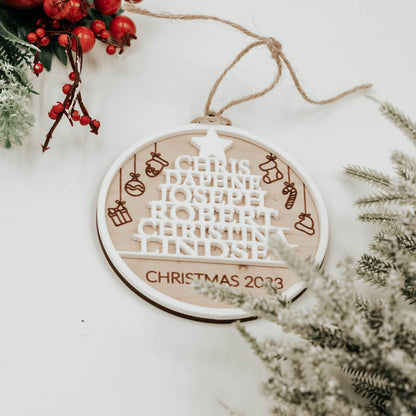 Family Christmas ornament, Christmas ornament 2024, Christmas tree ornaments, Family Christmas ornaments, Christmas ornaments handmade