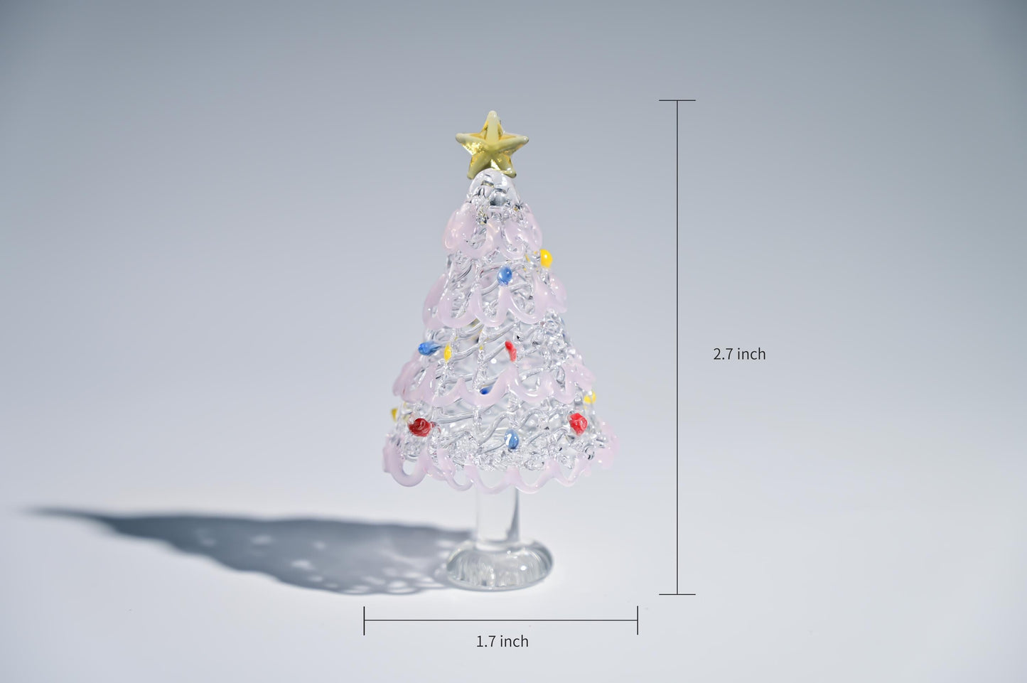 Sapin de Noël en vitrail fait à la main, décoration de table de fête