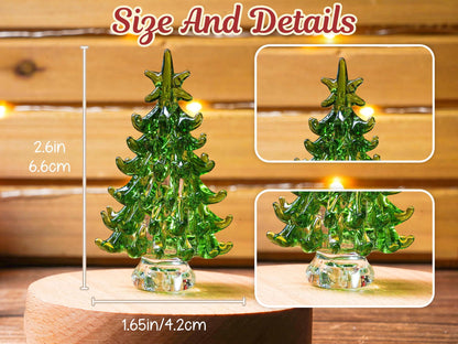 Adorno Navideño de Árbol de Navidad de Vidrio Teñido Hecho a Mano, Decoración de Fiestas