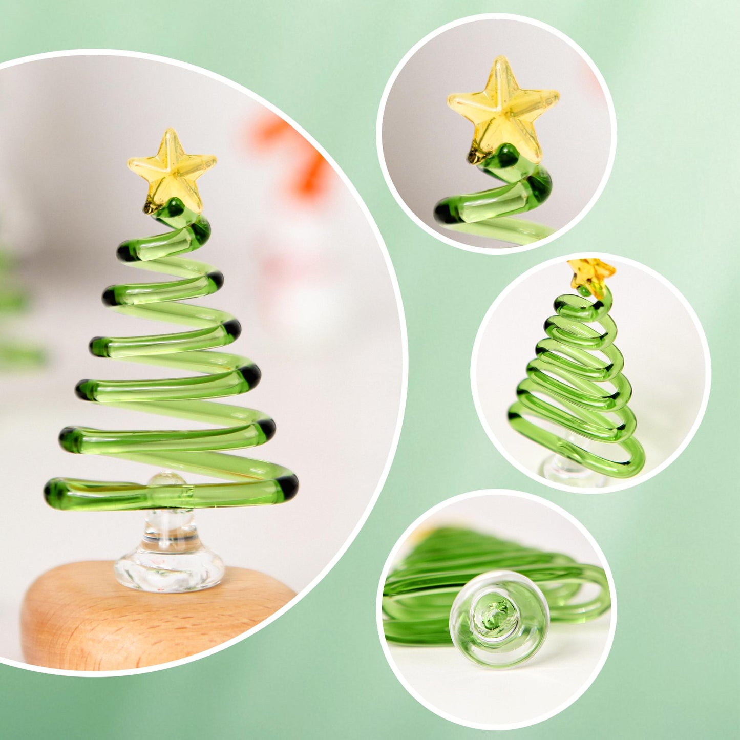 Handmade Stained 2D Flat Glass Christmas Tree–Mini Christmas Tree,Unique Holiday Decor,Christmas Lamp,Personalized Christmas Gift for Kids