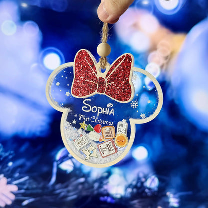 Personalized Baby's First Christmas Ornament 2025, Baby Stats Keepsake