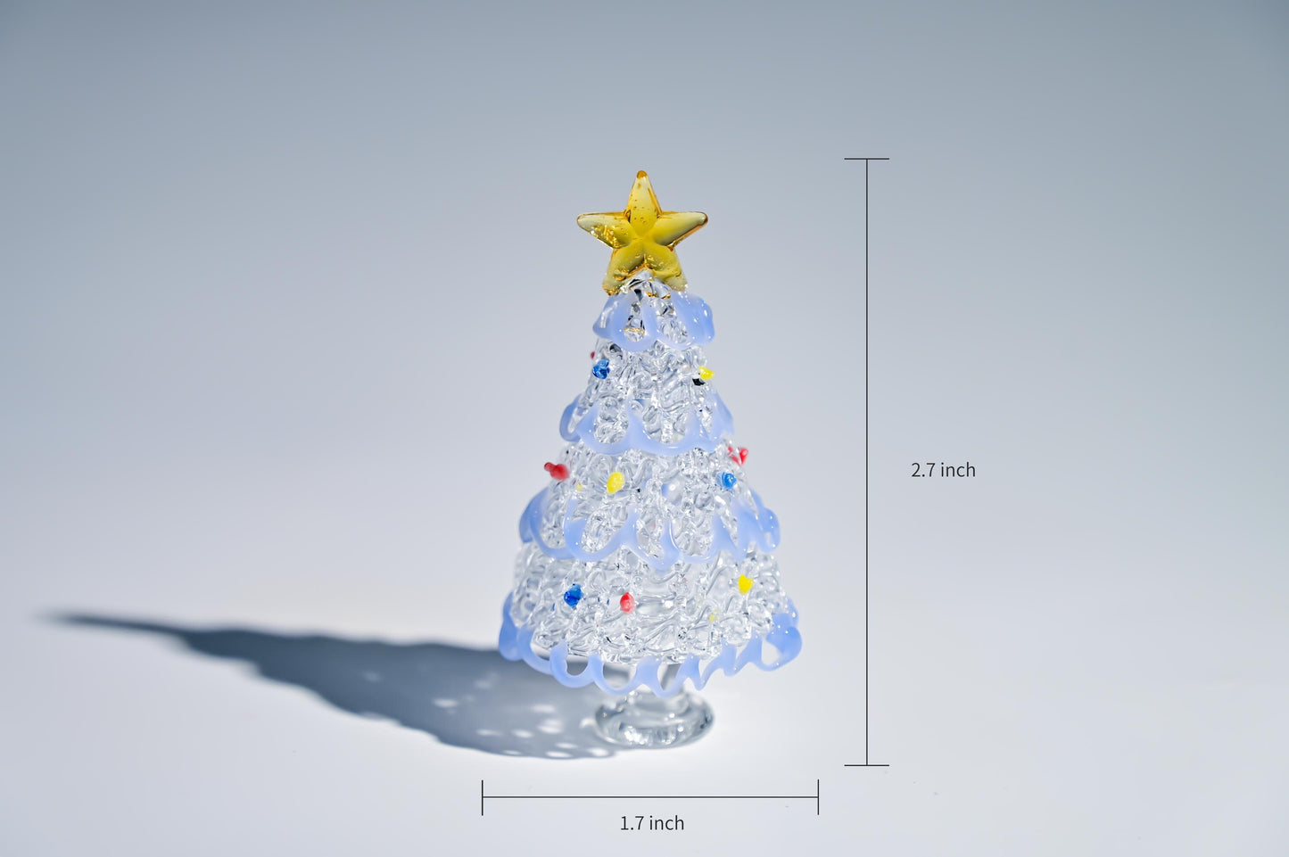 Sapin de Noël en vitrail fait à la main, décoration de table de fête